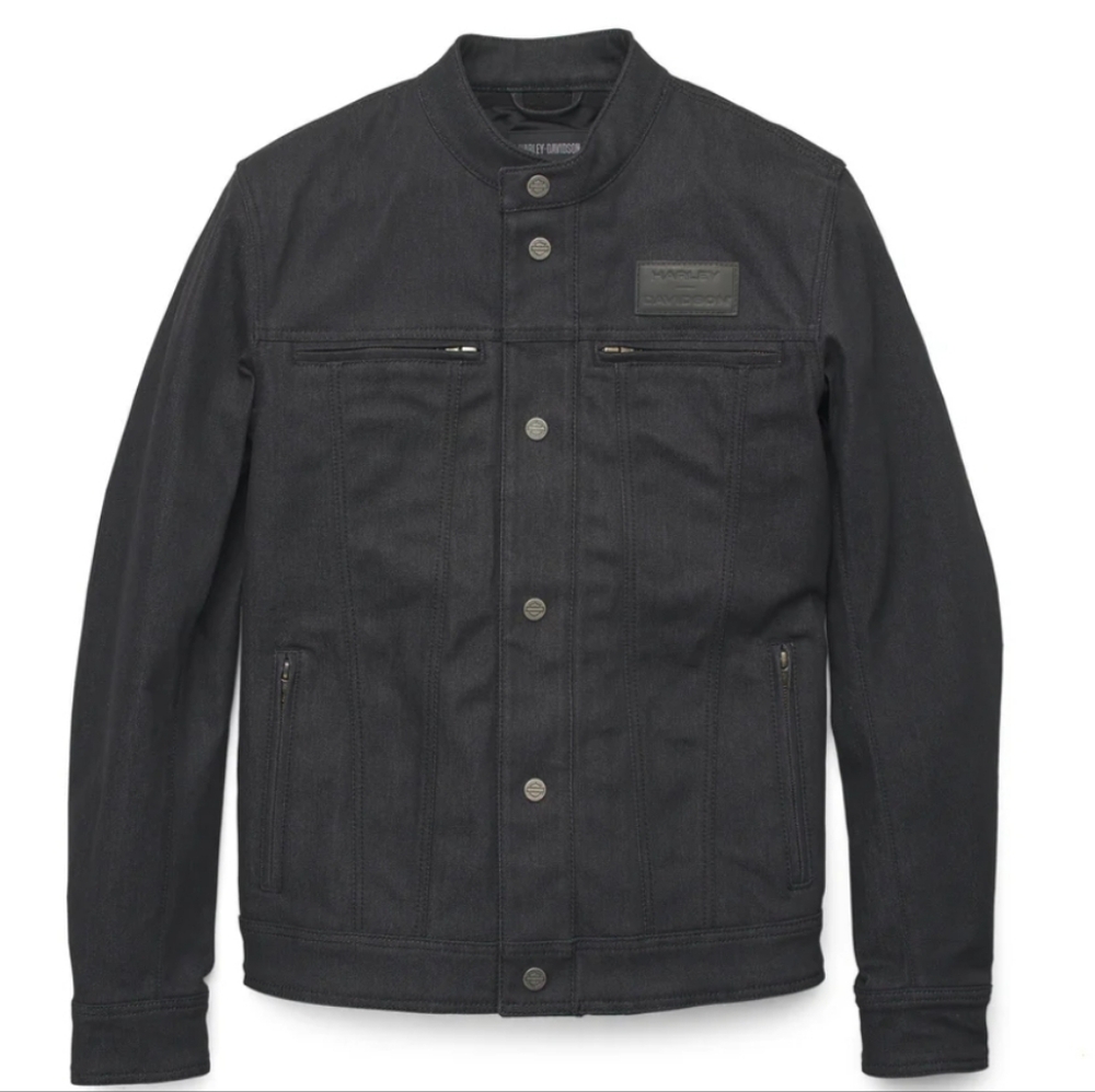 Harley Davidson Mens Chisel Denim Abrasion 3D Protection Riders Jacket Black